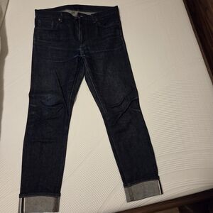 Uniqlo Men's Slim Straight Jeans in Dark Indigo